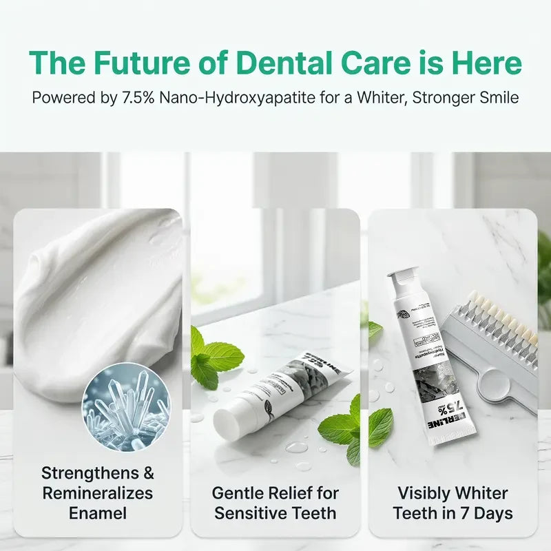 7.5% Nano Hydroxyapatite Fluoride Toothpaste for Teeth Whitening